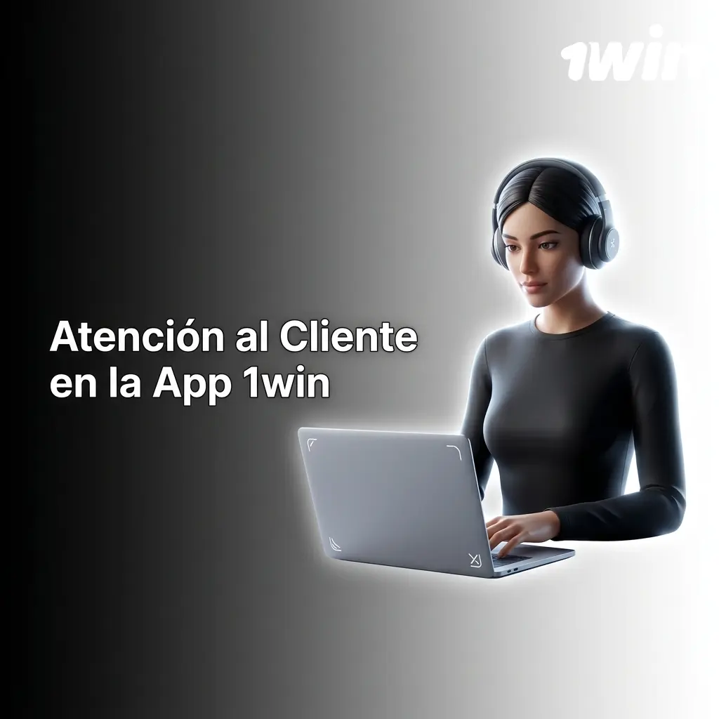 Opciones de atención al cliente en la app 1win, incluyendo chat en vivo y soporte técnico