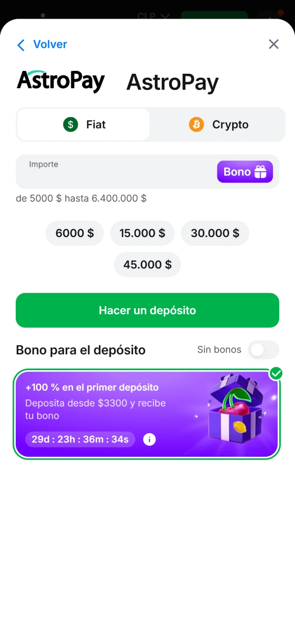 Agrega dinero real mediante el registro y apuesta en 1win Lucky Jet.